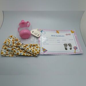Baby Bottle Milk For Reborn Baby Dolls toys Accessories pacifier certificate bow